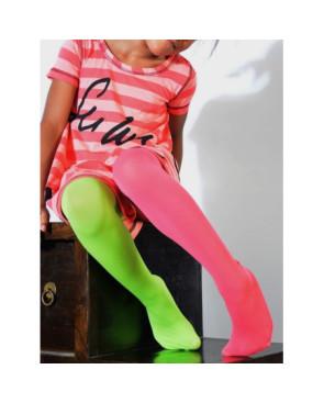 Collant enfant asymétrique vert rose