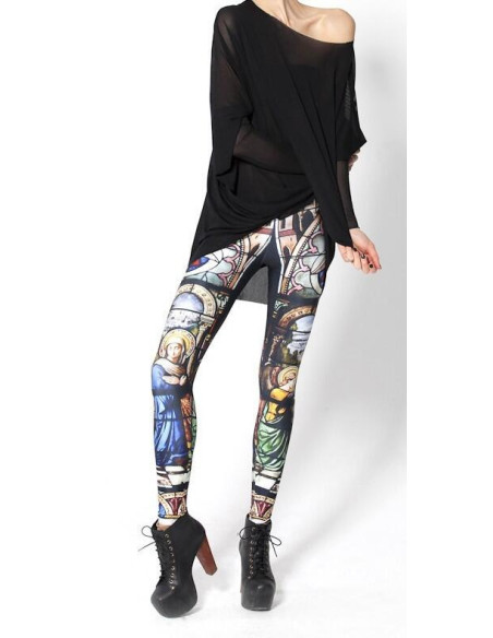 Legging Galaxy cathédrale vitrail
