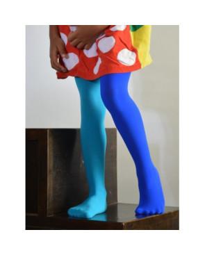 Collant enfant asymétrique Turquoise bleu
