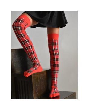 Jambière Écossaise rouge coton tendance