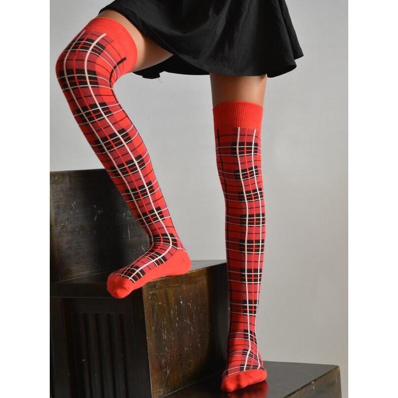 Jambière Écossaise rouge coton