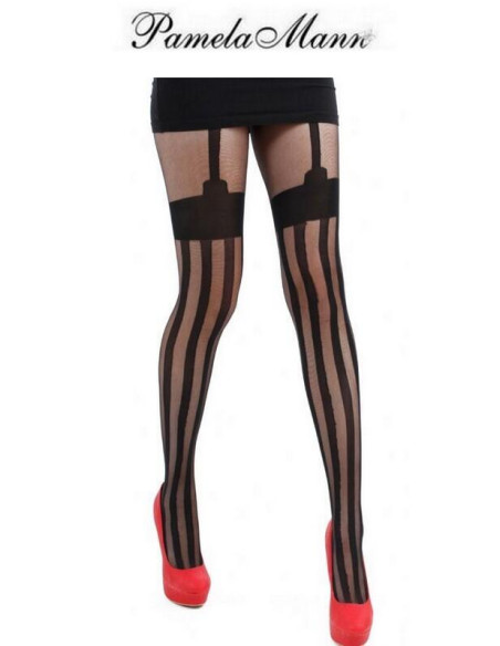 Pamela Mann collant effet pj et Rayures smocking