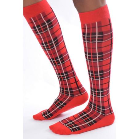 Mi bas carreaux Ecossais coton tendance