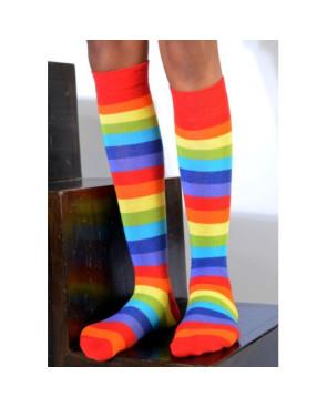 Mi bas Rayures arc en ciel
