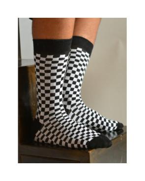 Chaussettes Carreaux Noirs et blancs