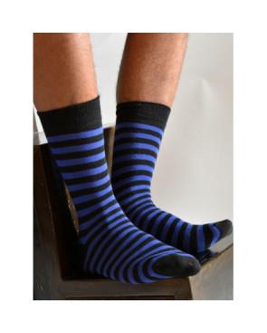 Chaussettes Rayures Bleues Homme