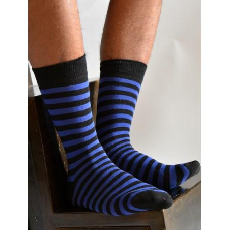 Chaussettes Rayures Bleues Homme