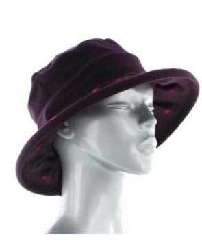 Chapeau Berthe aux grands pieds Pois grappes