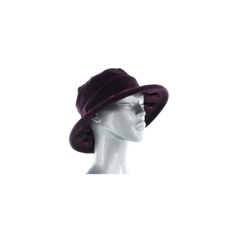 Chapeau Berthe aux grands pieds Pois grappes