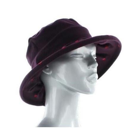 Chapeau Berthe aux grands pieds Pois grappes