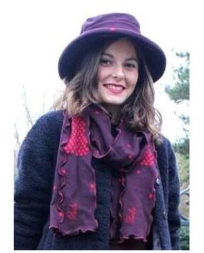 Chapeau Berthe aux grands pieds Pois grappes