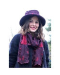 Chapeau Berthe aux grands pieds Pois grappes