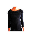 Chemise col rond fraise dentelle