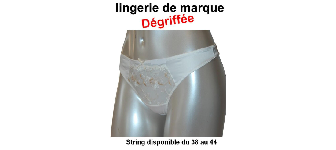 Dégriffé String classique ivoire