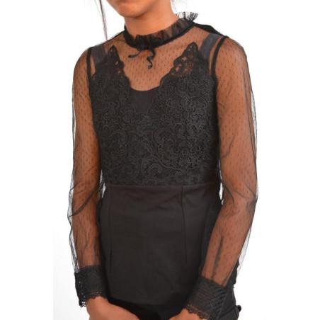 chemise Plumetis Tulle et dentelle