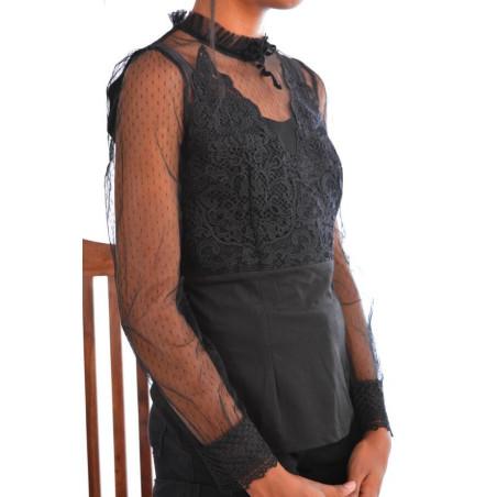 chemise Plumetis Tulle et dentelle