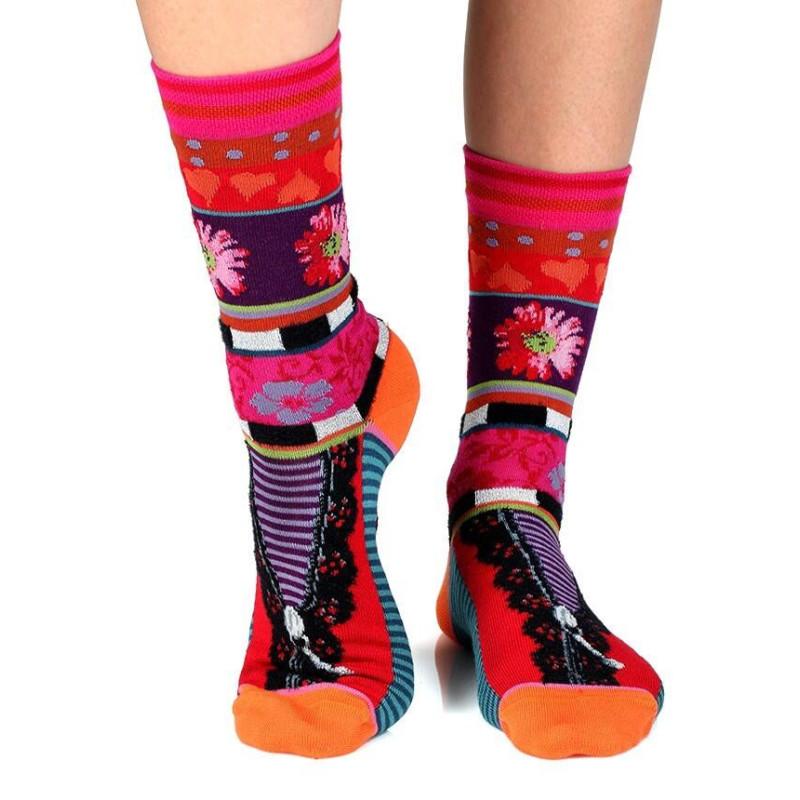 Chaussettes Dub et drino unisex zip fleuri