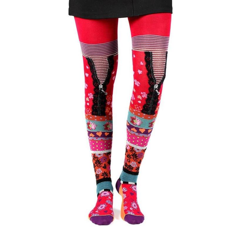 collant dub et drino zip fleuris