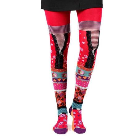 collant dub et drino zip fleuris