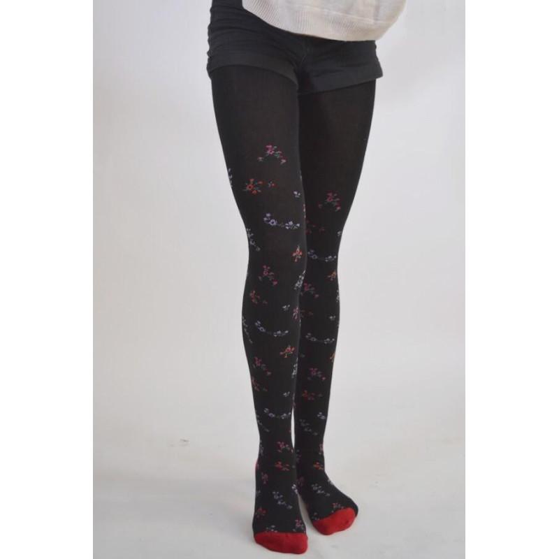 Collant Cronert bouquet de fleuris