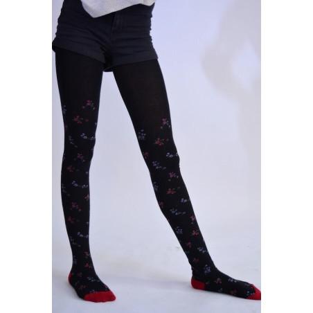 Collant Cronert bouquet de fleuris