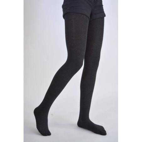 Collant coton bleu gris Plumetis Voilà