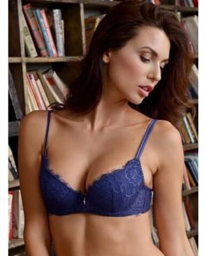 New Grace Soutien Gorge Balconnet Piege bleu roi