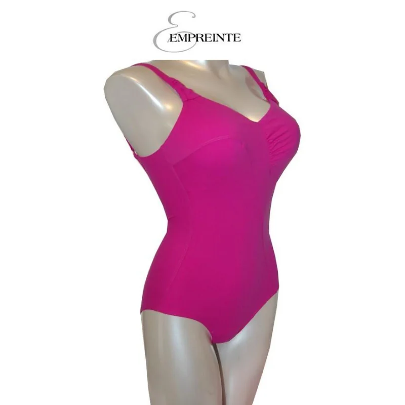 Empreinte maillot de bain 1 pièce rose glamour profil