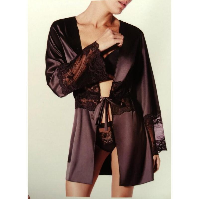 Kimono Janira dentelle et satin Greta