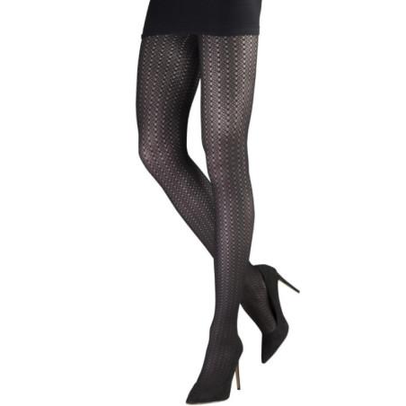 Collant Emilio Cavallini Dentelle Ruche noir