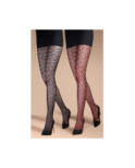 Collant Emilio Cavallini dentelle tapissier bordo et noir