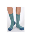 Chaussettes Berthe aux grands pieds soie ciel