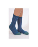 Chaussettes Berthe aux grands pieds soie bleu