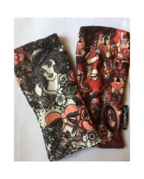 Mitaines Marie antoilette Corinne et Line Reversible