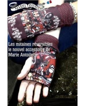 Mitaines Marie antoilette Corinne et Line Reversible
