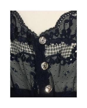 Chemise Laine et Soie Moretta decolleté strassé
