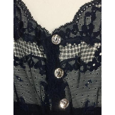 Chemise Laine et Soie Moretta decolleté strassé