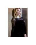 Chemise  laine et soie dentelle asymétrique Moretta