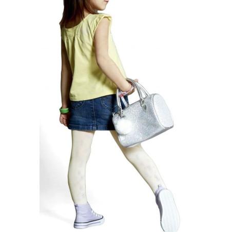Collant Enfant Lurex argent