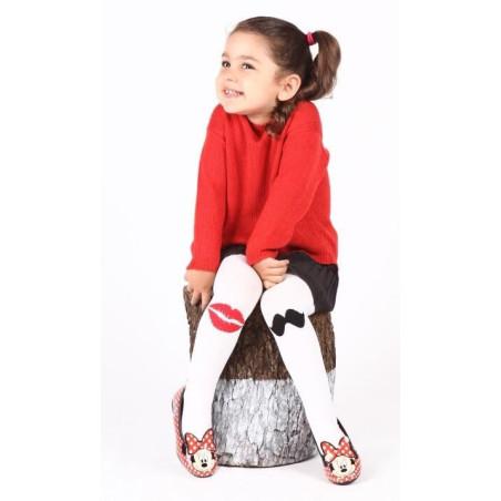 Collant enfant rigolo bisoux moustaches
