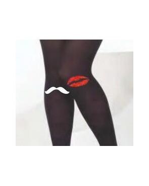 Collant enfant rigolo bisoux moustaches
