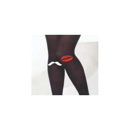 Collant enfant rigolo bisoux moustaches