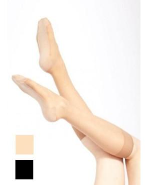 2 paires Mi bas voile semelle coton