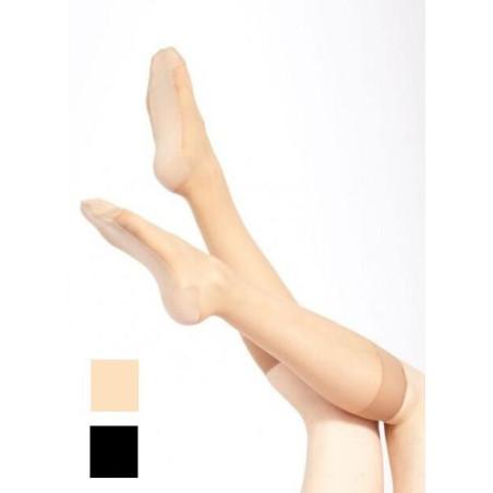 2 paires Mi bas voile semelle coton