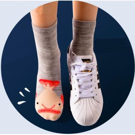 Coffret de Chaussettes poissons marins rayures
