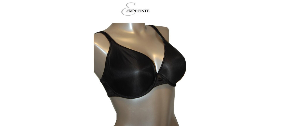 Empreinte Soutien gorge invisible noir plongeant