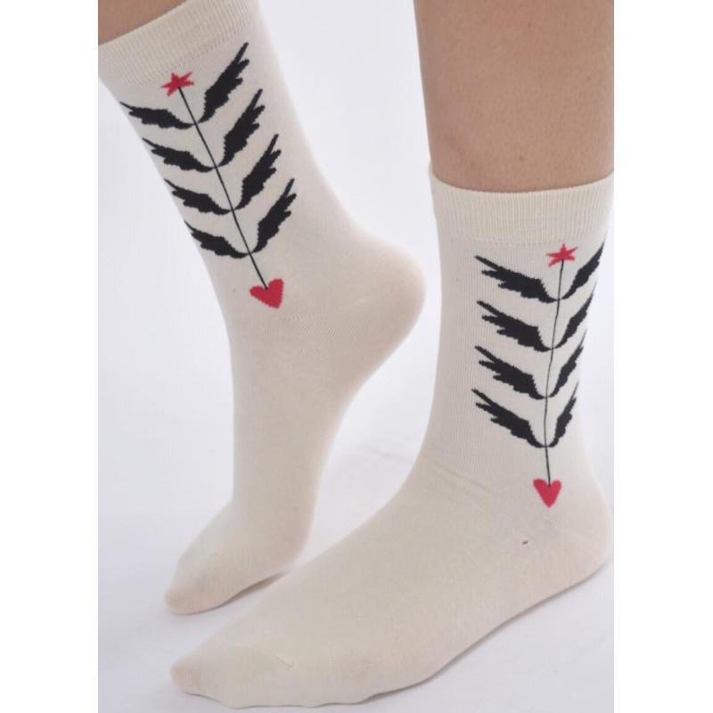 chaussettes motif contemporain chardon