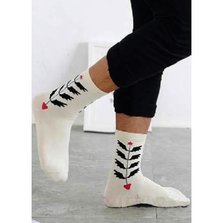 chaussettes motif contemporain chardon