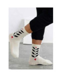 chaussettes motif contemporain chardon