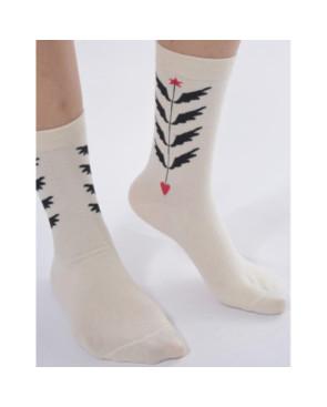 Les Petits Caprices Femme chaussettes motif contemporain chardon